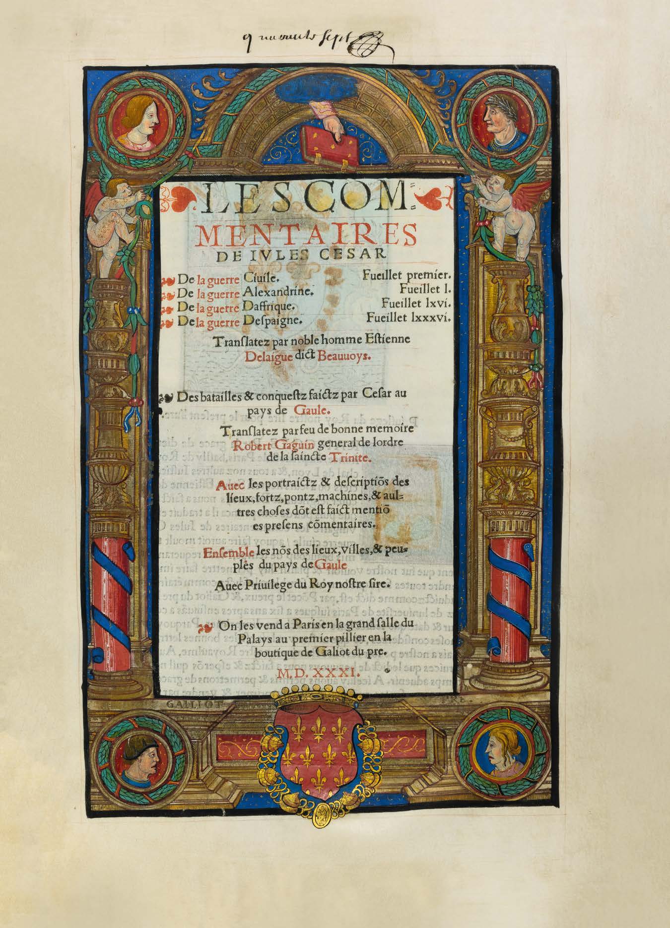 The Only Vellum Copy of Caesar’s Works of 1531