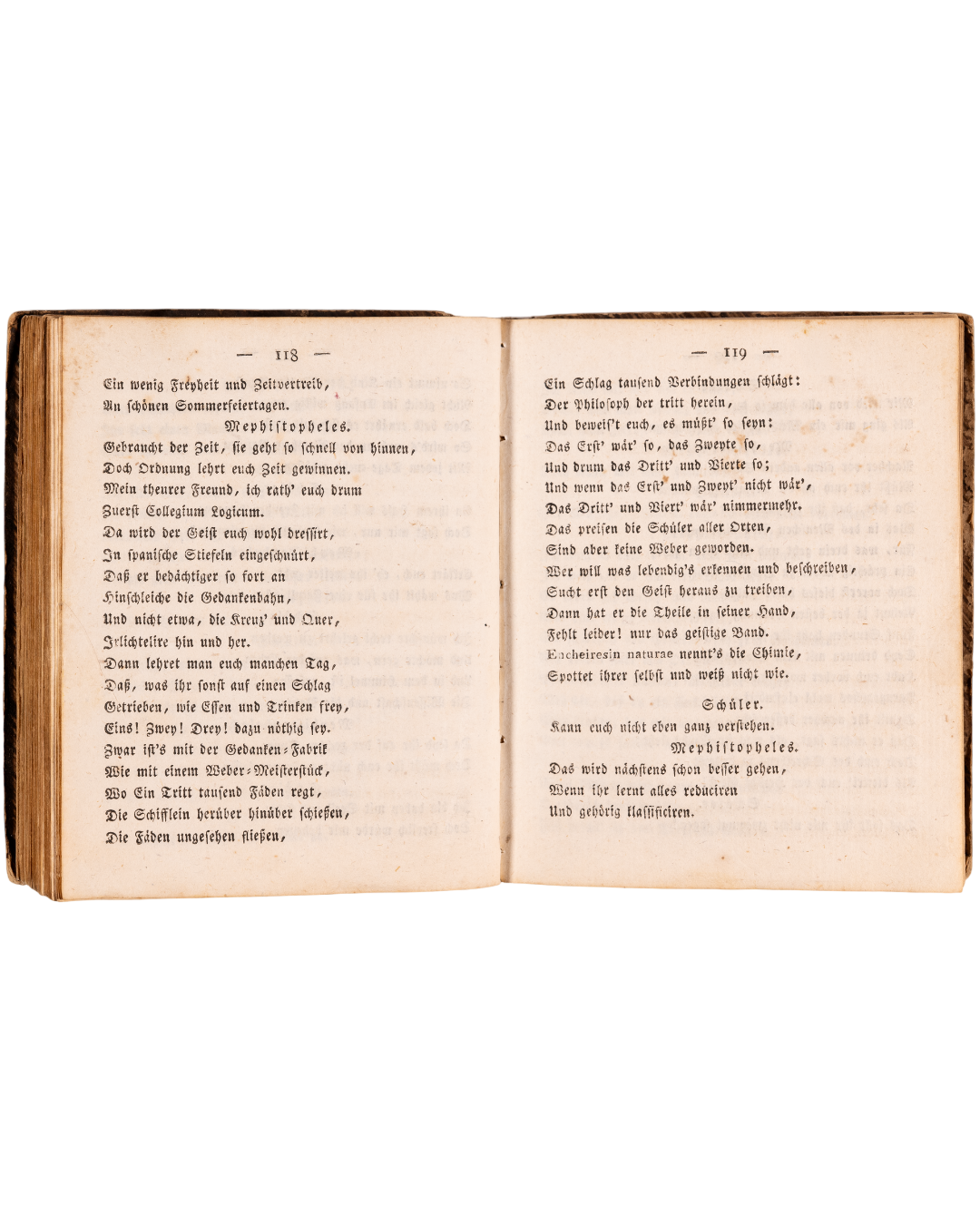 The first edition of Faust I, inscribed by its first owner Prince of Schwarzburg-Rudolstadt, in original boards