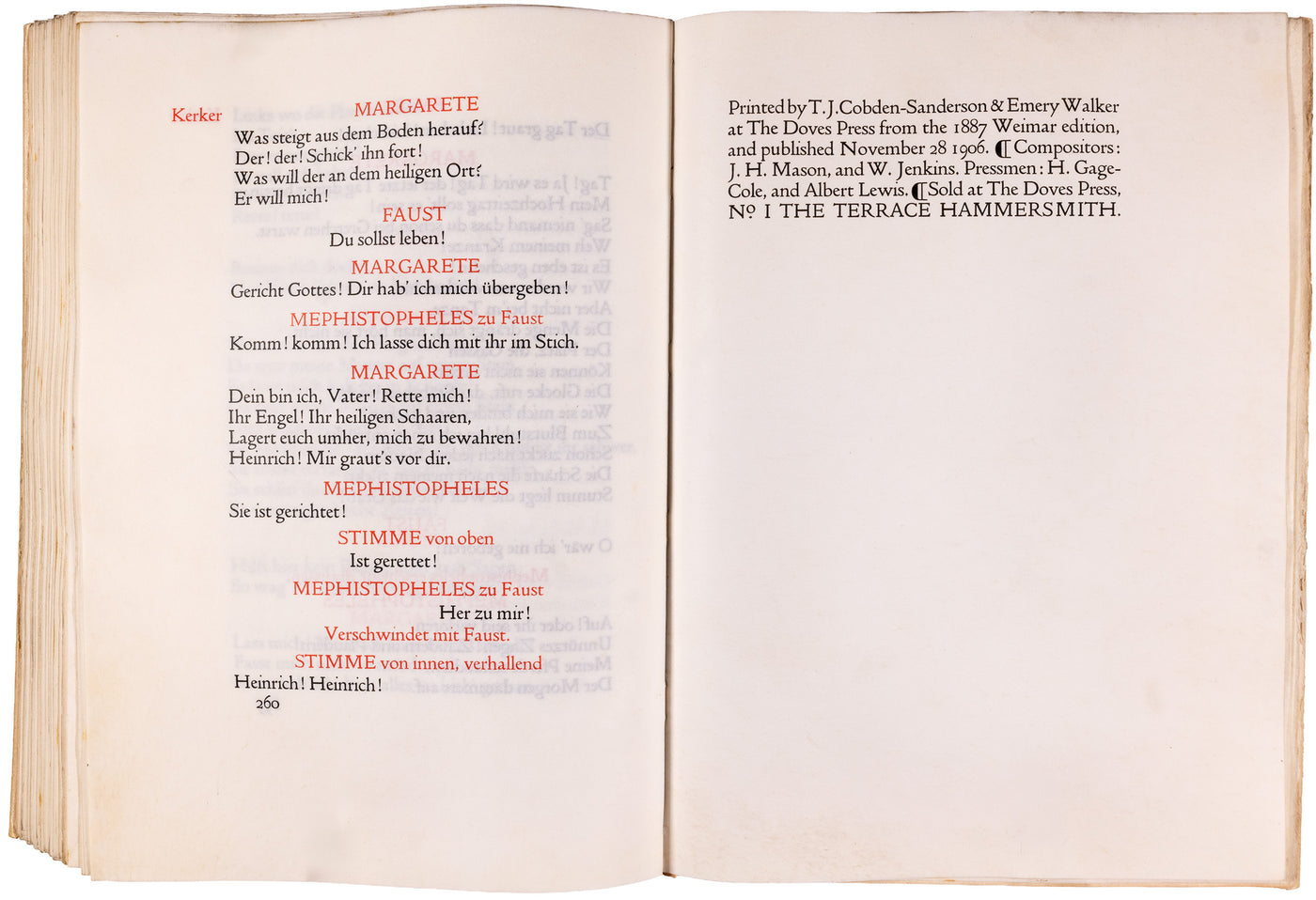 The Doves Press Faust, both parts among only twenty-five sets on vellum