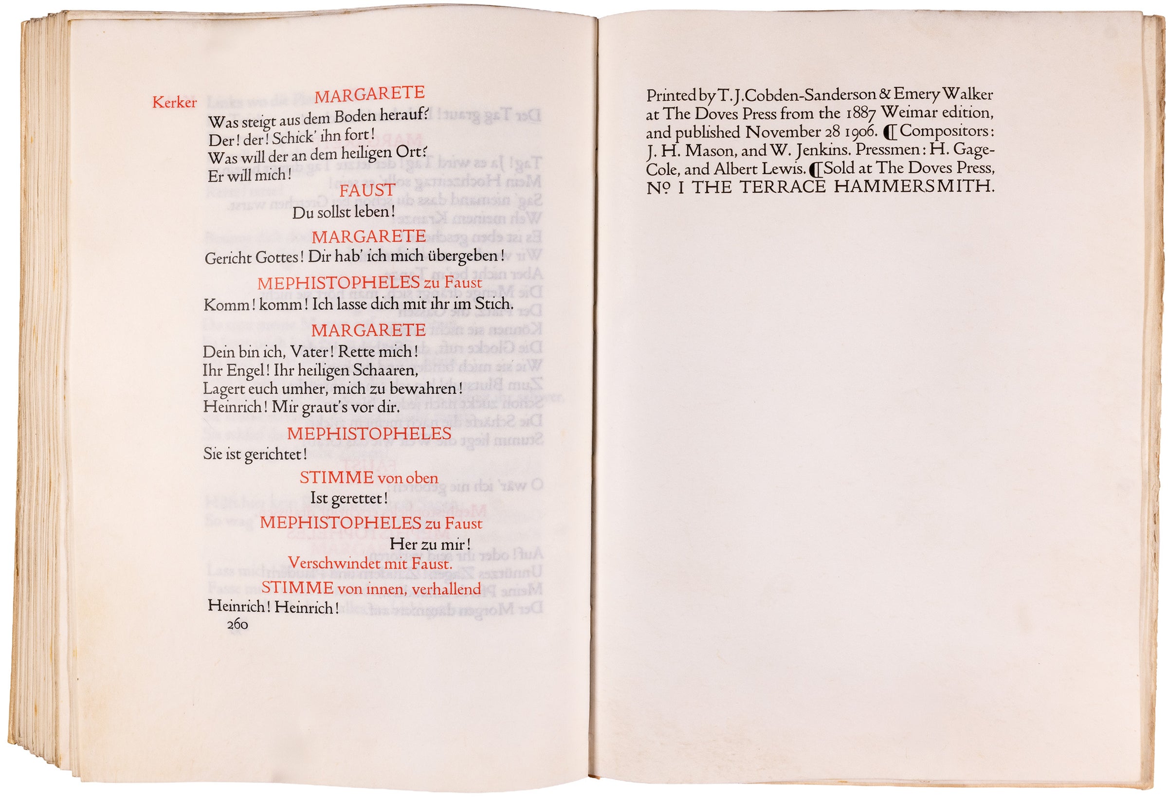 The Doves Press Faust, both parts among only twenty-five sets on vellum