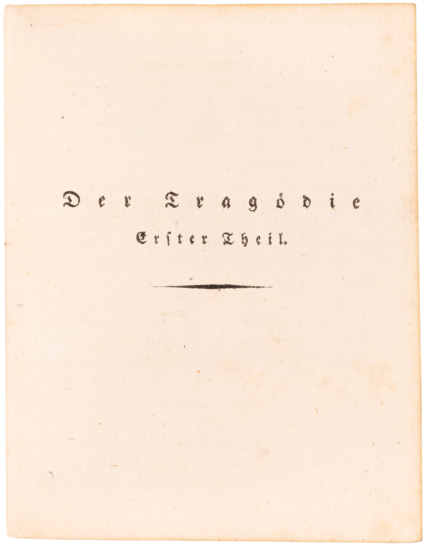 The first edition of Faust I, inscribed by its first owner Prince of Schwarzburg-Rudolstadt, in original boards