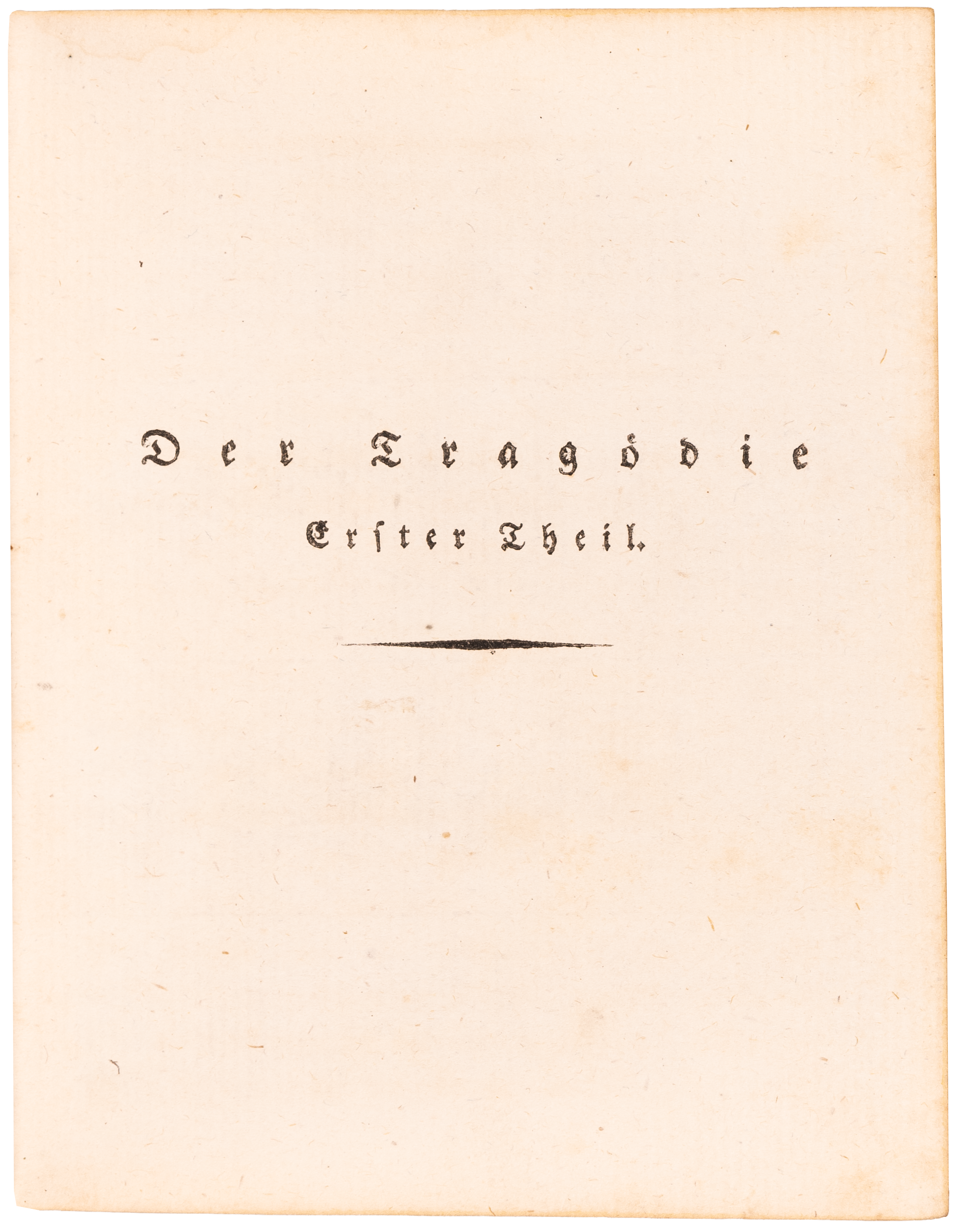The first edition of Faust I, inscribed by its first owner Prince of Schwarzburg-Rudolstadt, in original boards