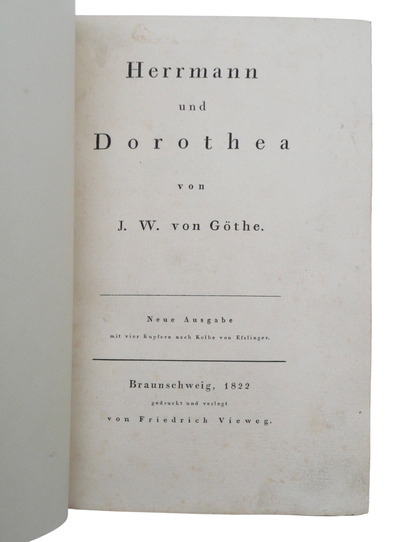 The illustrated Prachtausgabe of Hermann und Dorothea, in a signed Karl Ebert art binding