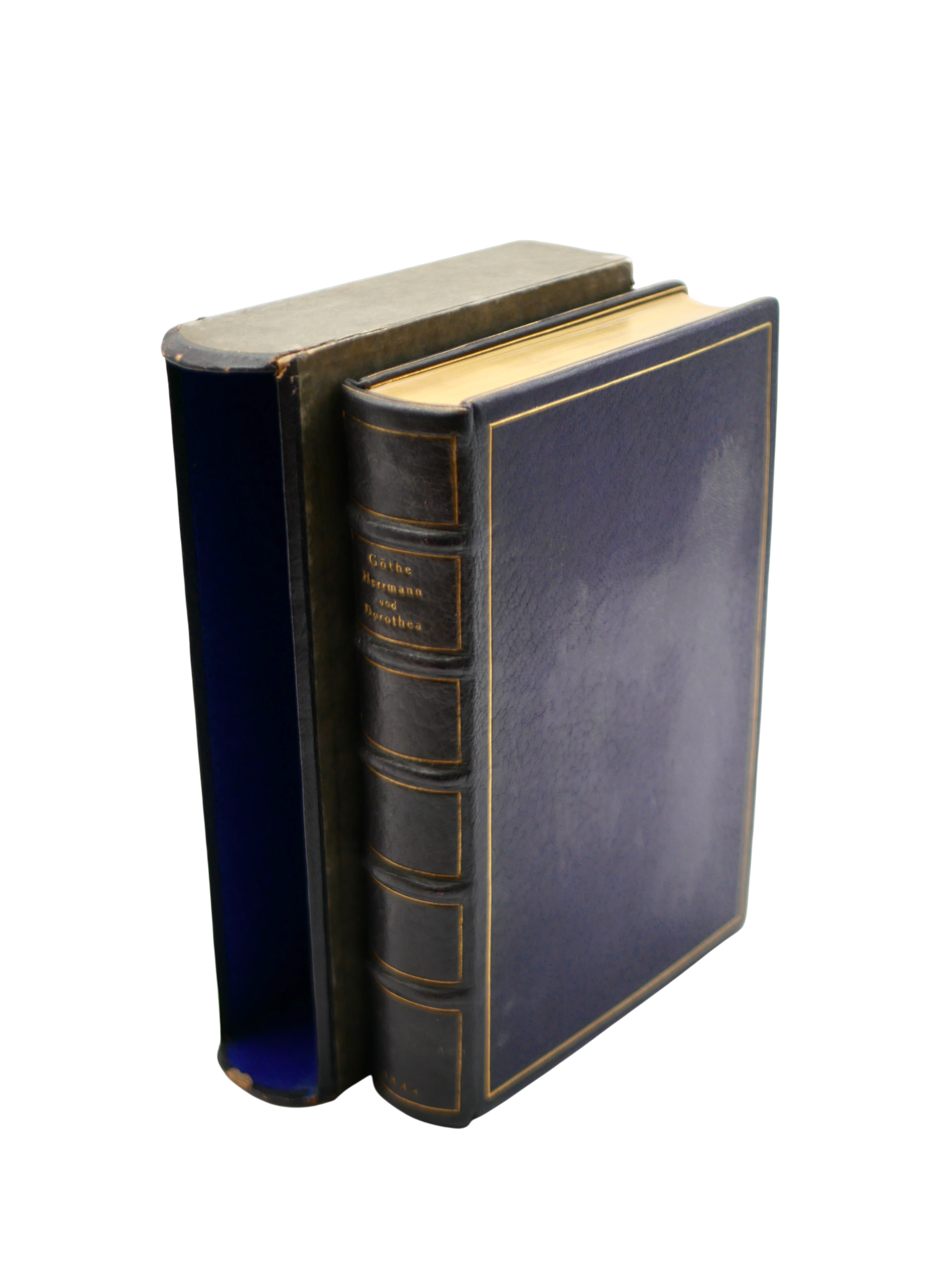 The illustrated Prachtausgabe of Hermann und Dorothea, in a signed Karl Ebert art binding