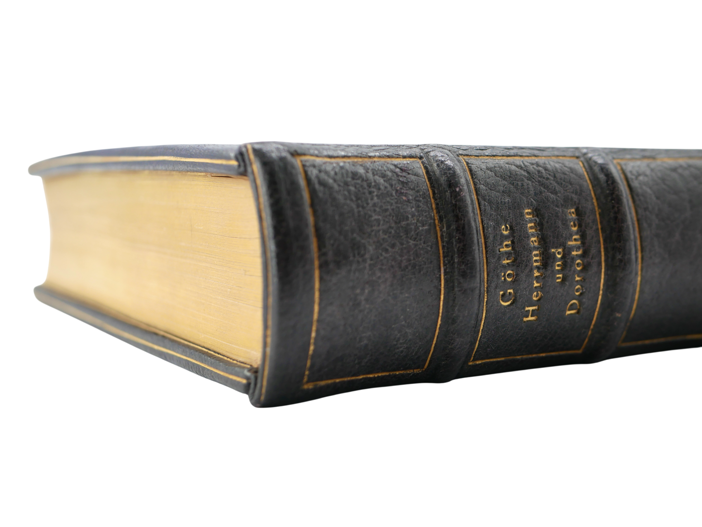 The illustrated Prachtausgabe of Hermann und Dorothea, in a signed Karl Ebert art binding