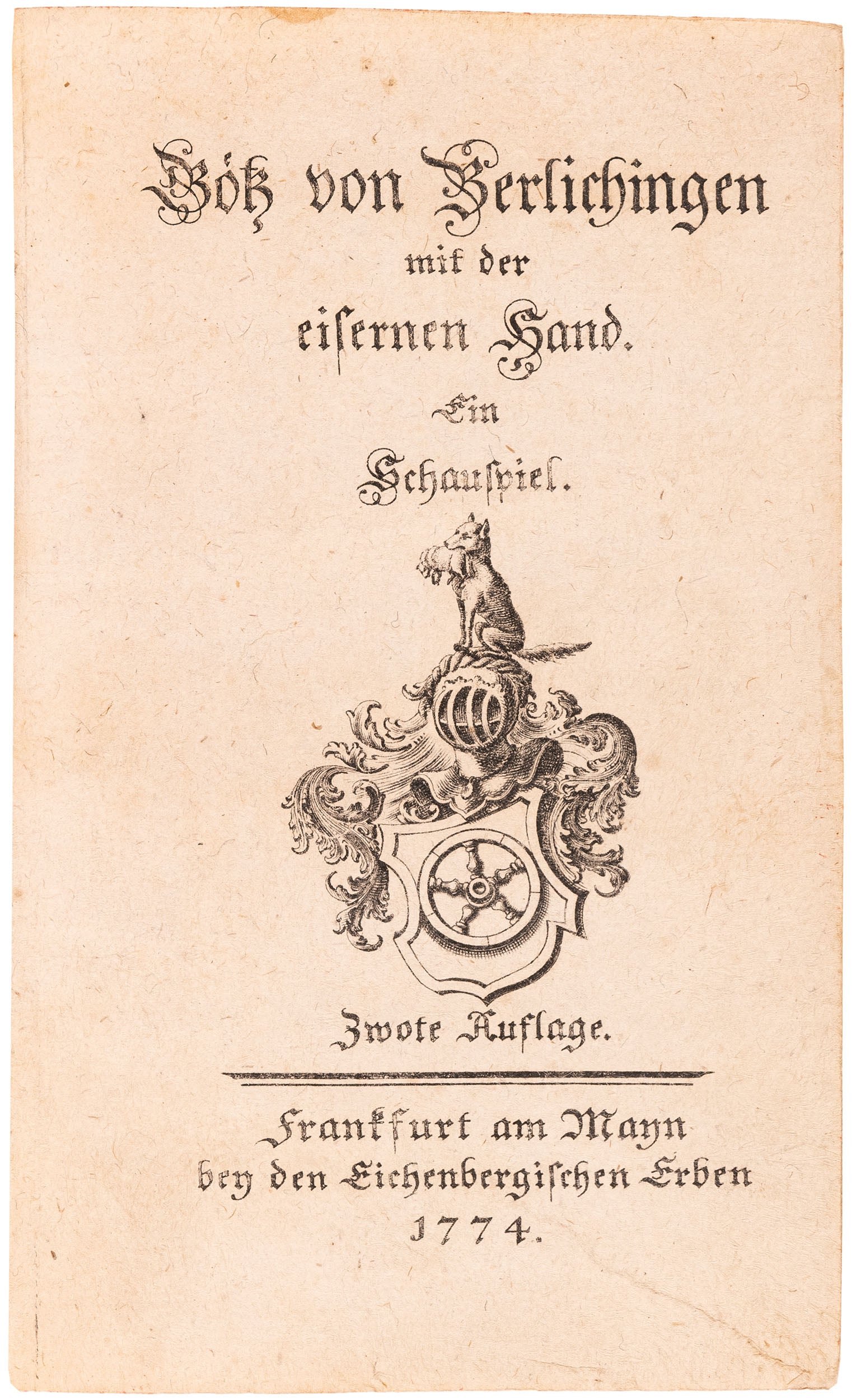 Götz von Berlichingen, the first printing of the rare second edition, bound by an early reader with Stella, first edition