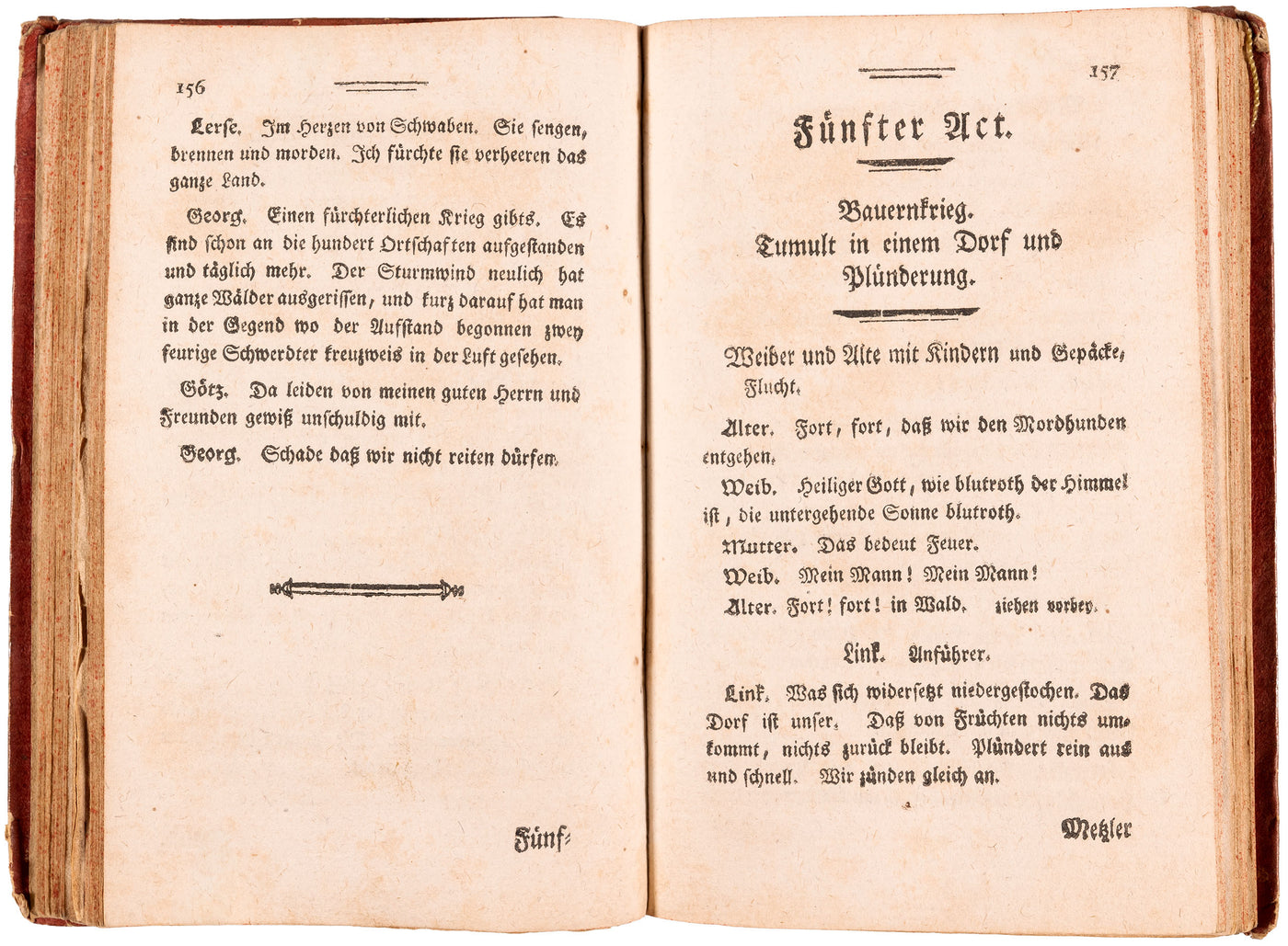 Götz von Berlichingen, the first printing of the rare second edition, bound by an early reader with Stella, first edition
