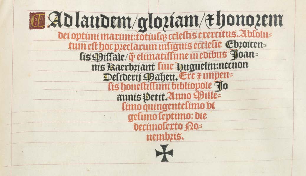 The Only Complete Vellum Copy of the Évreux Missal
