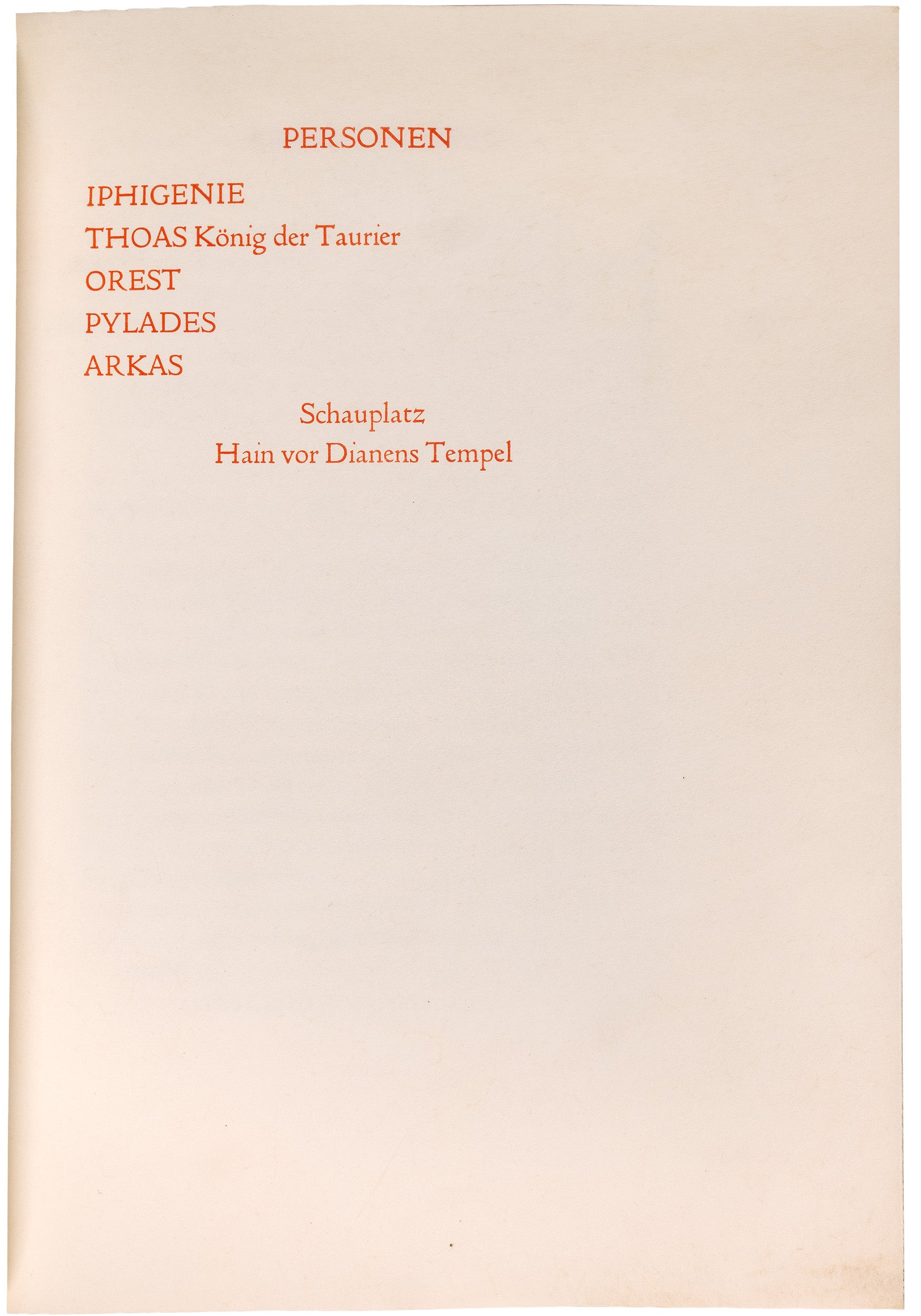 The Doves Press Iphigenie auf Tauris