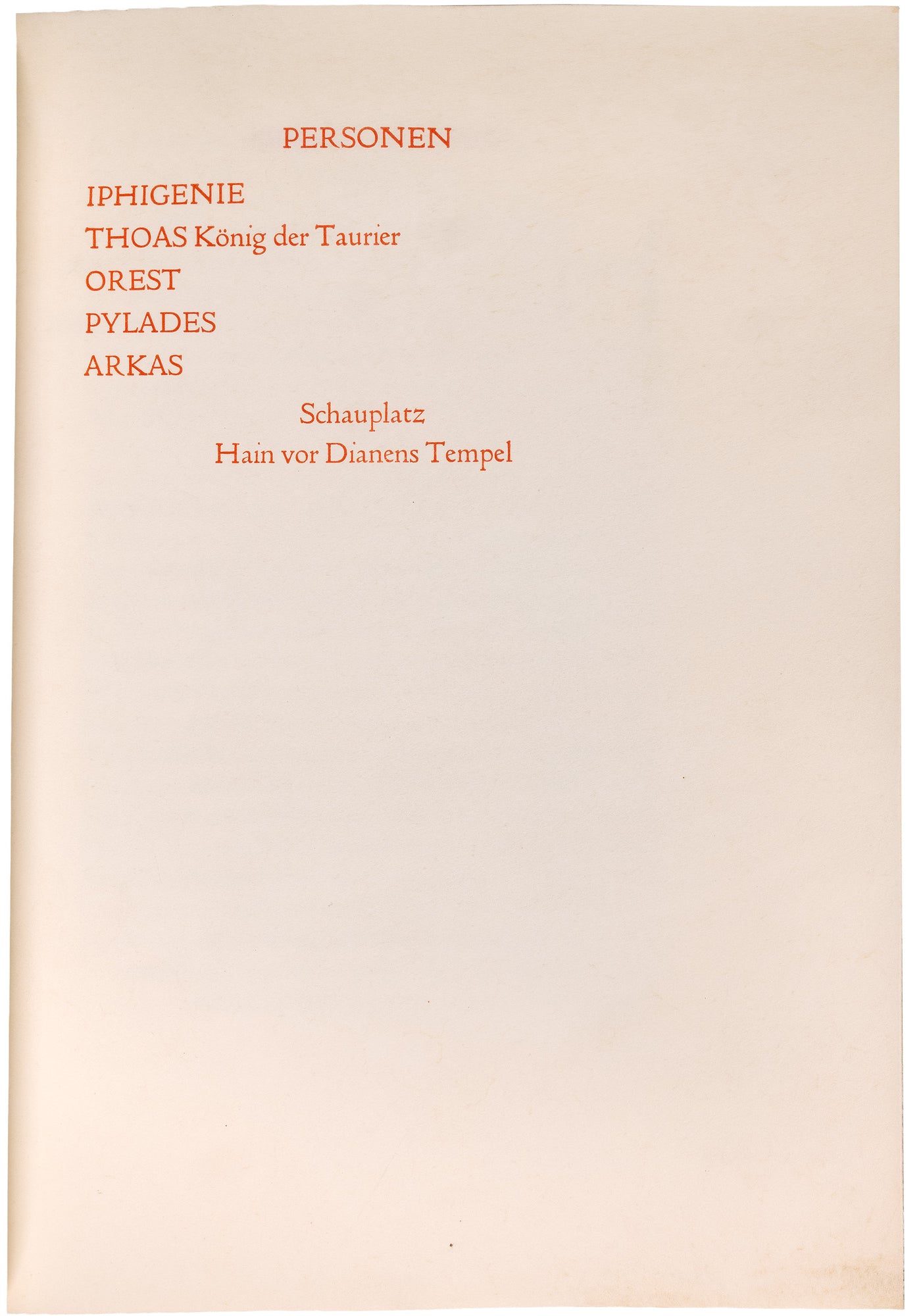 The Doves Press Iphigenie auf Tauris, one of only twenty on snow-white vellum, in signed Doves Bindery morocco