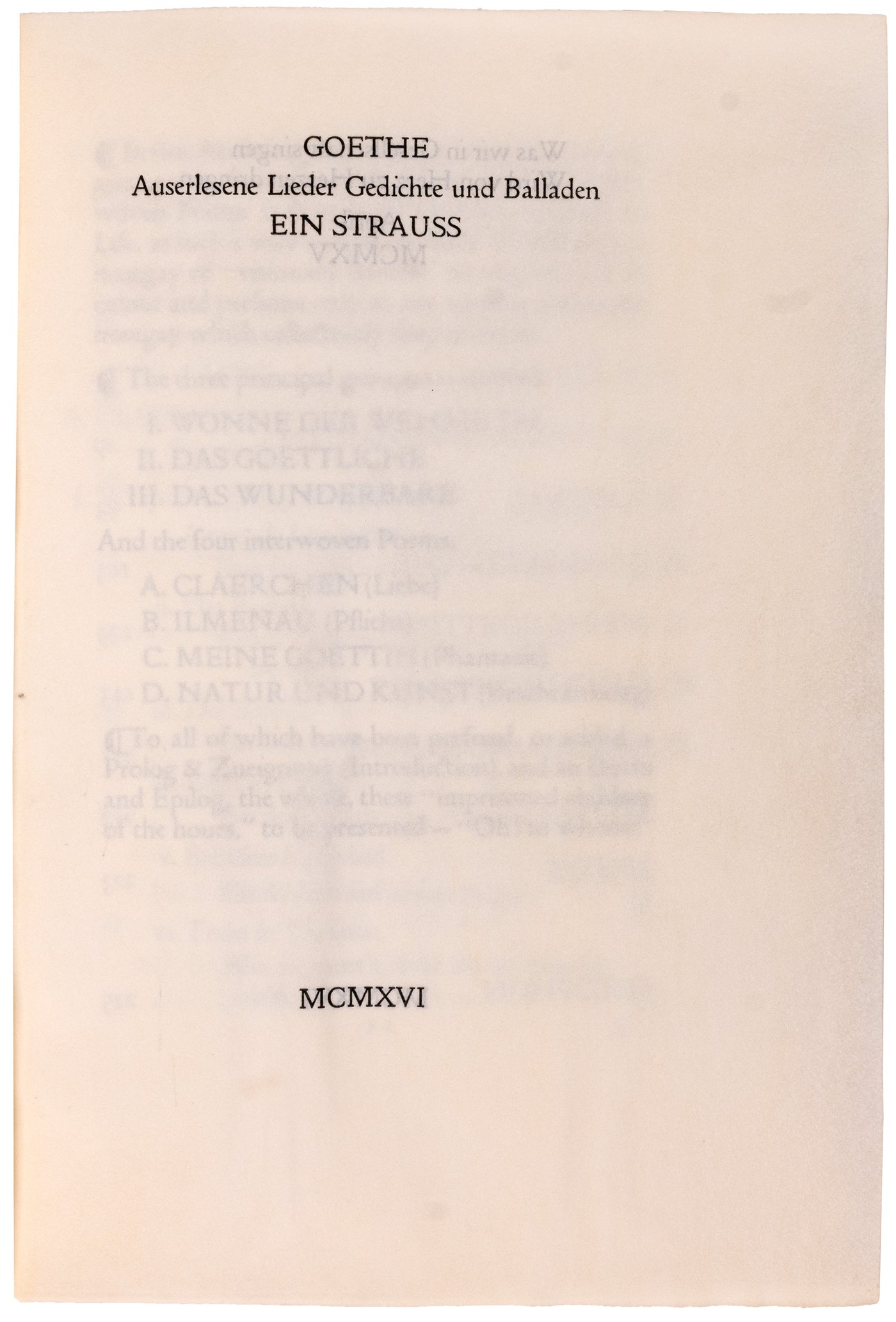The Doves Press Auserlesene Lieder, one of only ten on vellum