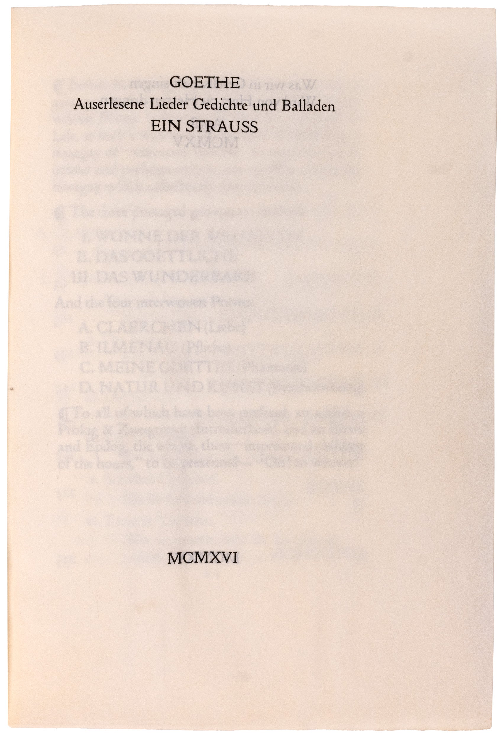 The Doves Press Auserlesene Lieder, one of only ten on vellum