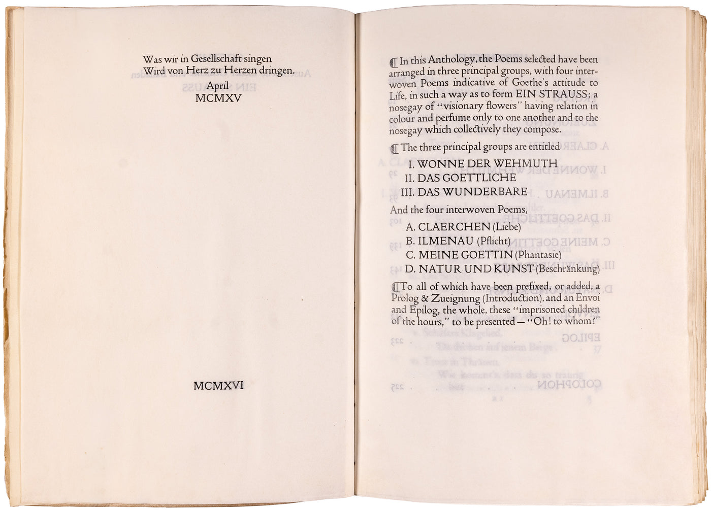 The Doves Press Auserlesene Lieder, one of only ten on vellum