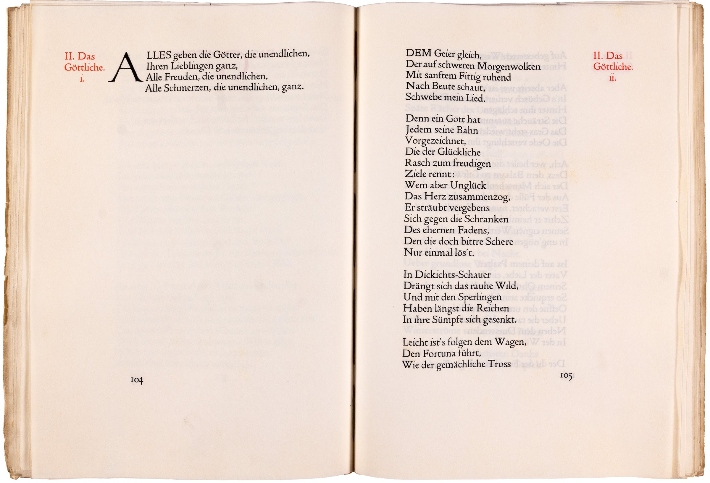 The Doves Press Auserlesene Lieder, one of only ten on vellum