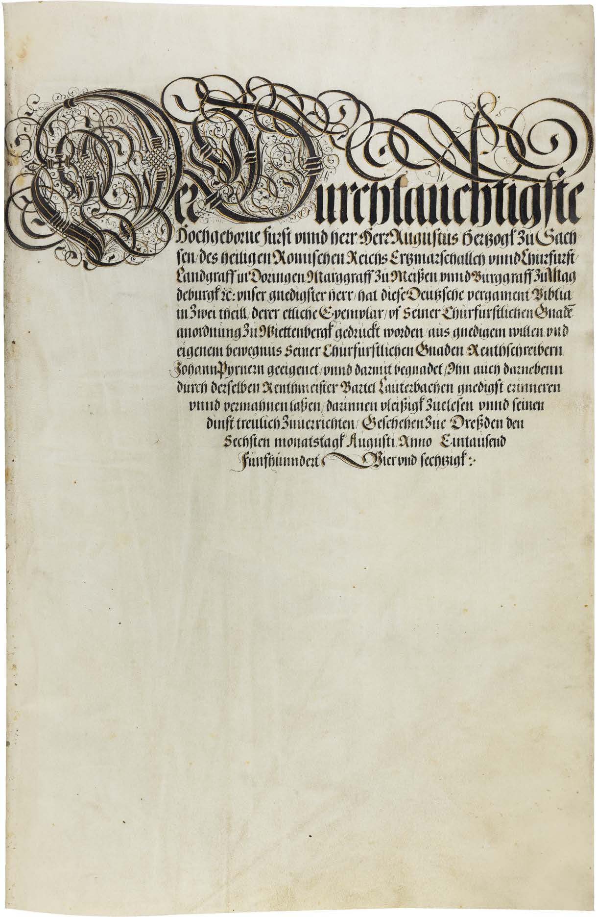 One of the Last Great Monumental Luther Bibles on Vellum