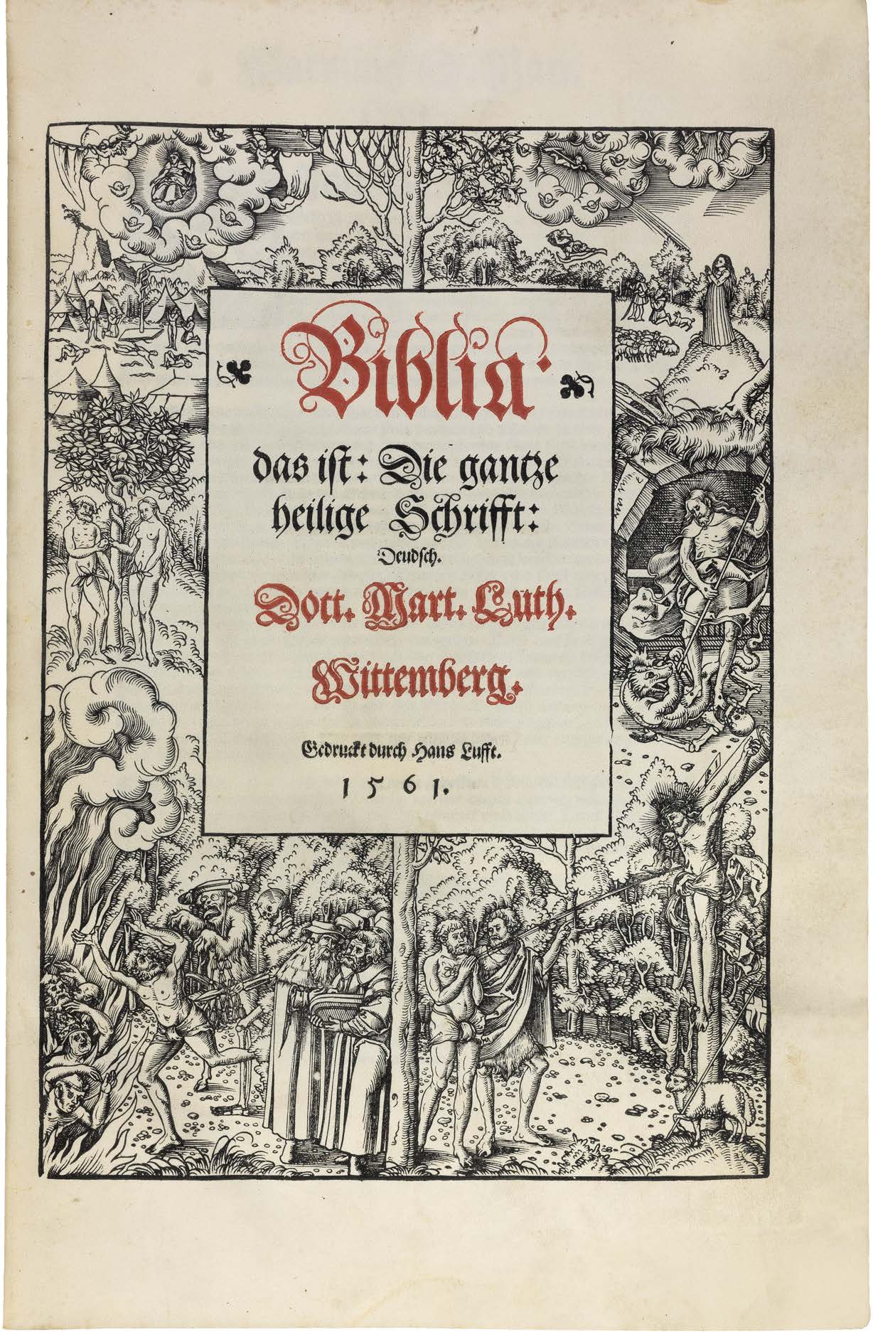 One of the Last Great Monumental Luther Bibles on Vellum