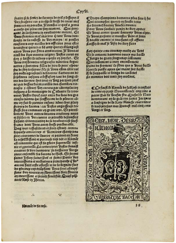 A Roman de la Rose from the Library of Markus Fugger