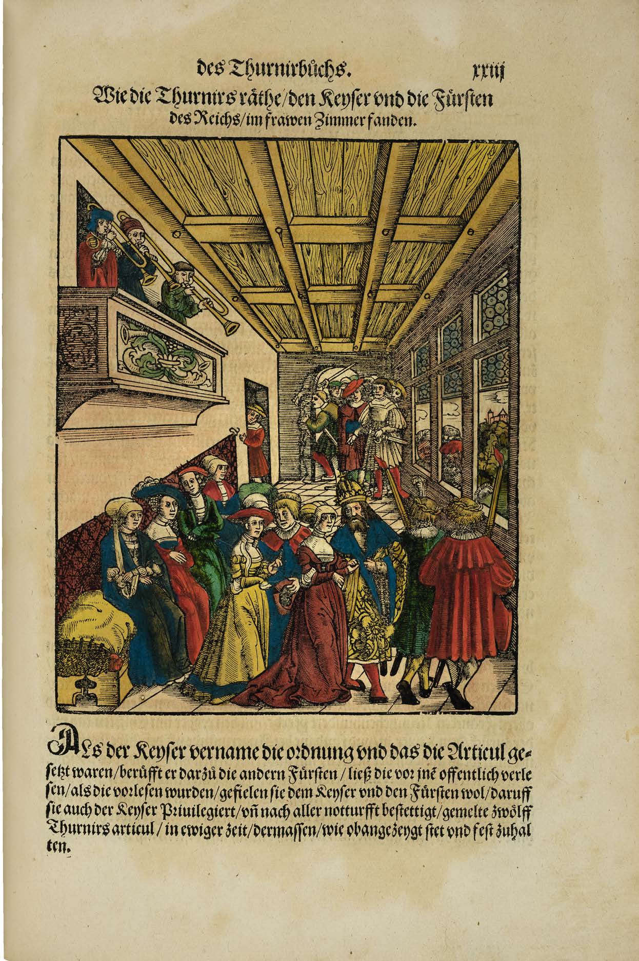 The Second Edition of Rüxner’s Tournament Book in Contemporary Colour with Noble Provenance