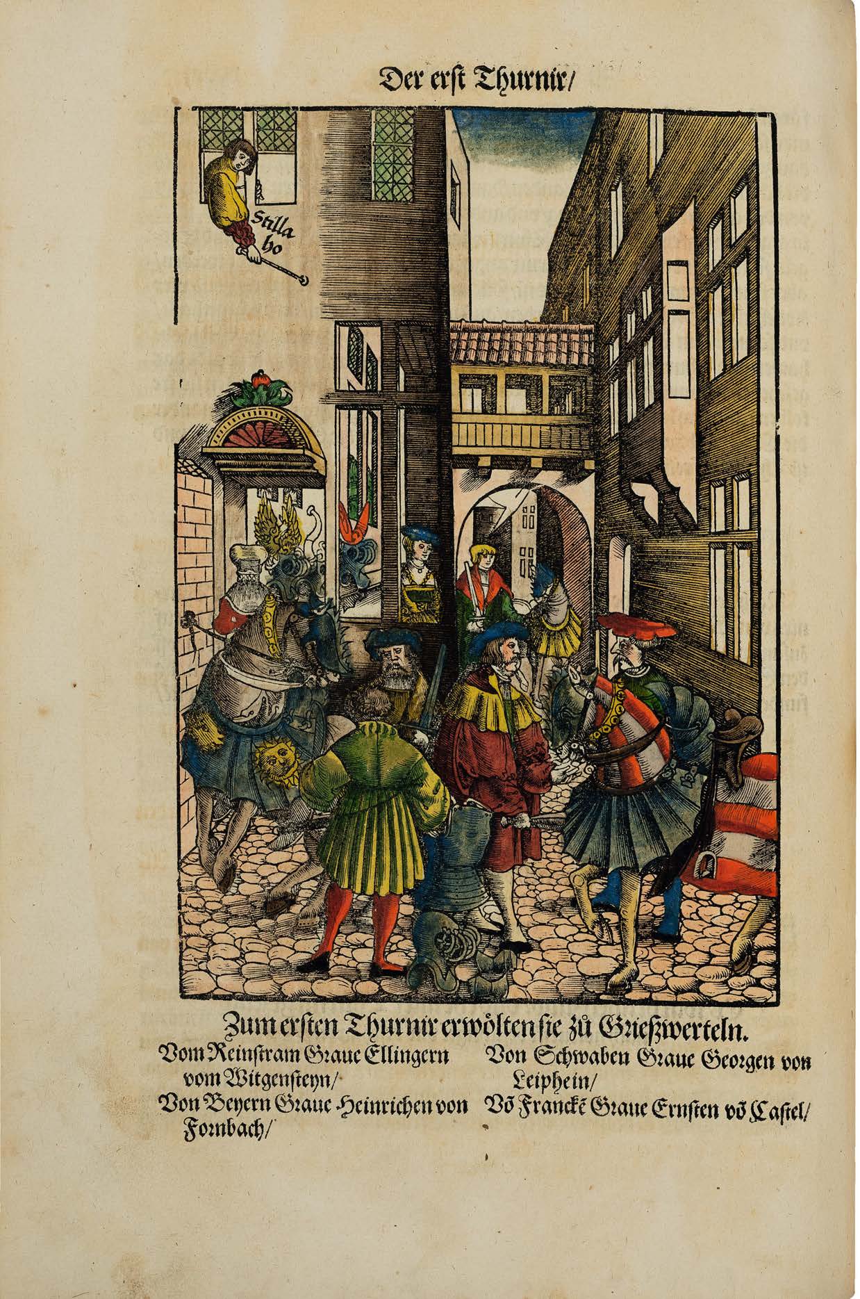 The Second Edition of Rüxner’s Tournament Book in Contemporary Colour with Noble Provenance