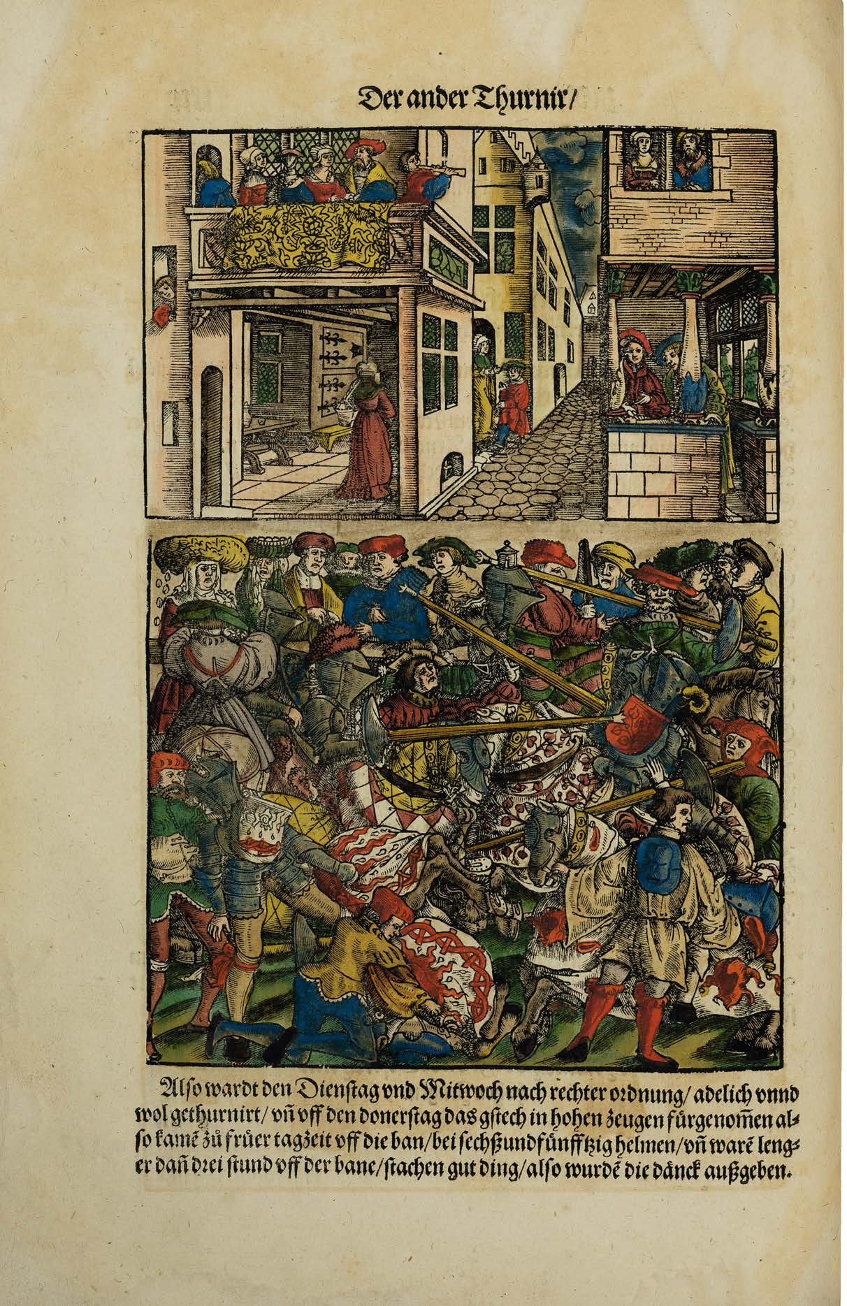 The Second Edition of Rüxner’s Tournament Book in Contemporary Colour with Noble Provenance