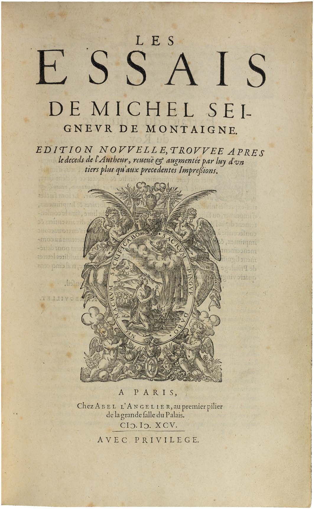 The Sacrosanct Montaigne: Montaigne’s Final Essais in a Magnificent Lortic Mosaic Binding