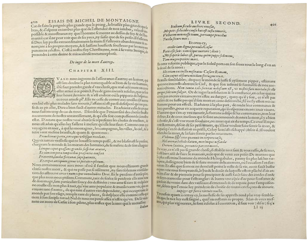 The Sacrosanct Montaigne: Montaigne’s Final Essais in a Magnificent Lortic Mosaic Binding