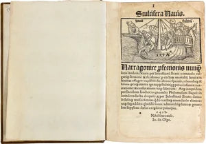 The Celebrated “Ship of Fools” by Sebastian Brant, with more than 70 Woodcuts by Albrecht Duerer