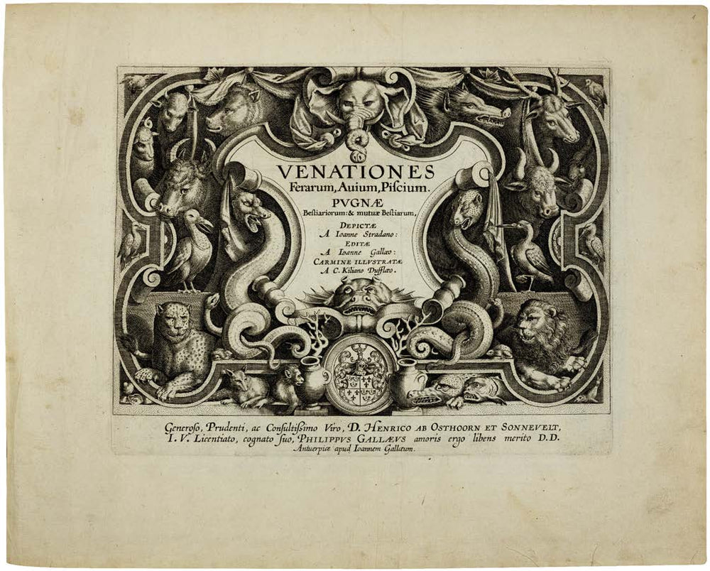Hunting, Combat, Spectacle, and Survival on 104 Monumental Engravings of the Late Renaissance