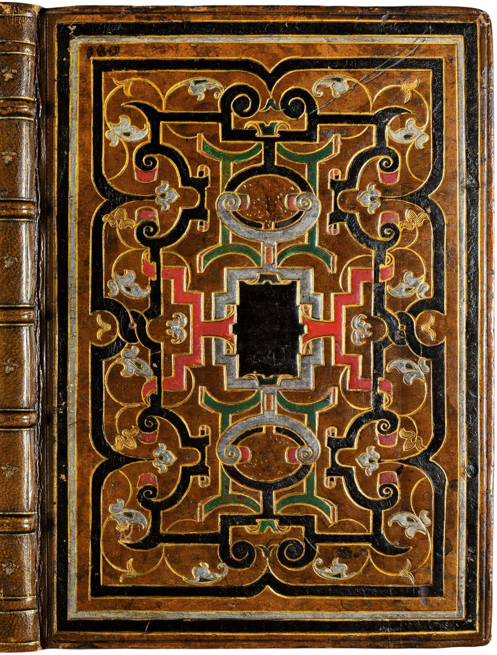 Decorative book cover with intricate patterns and colors