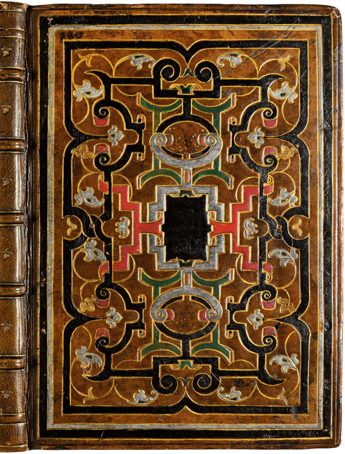 Decorative book cover with intricate patterns and colors