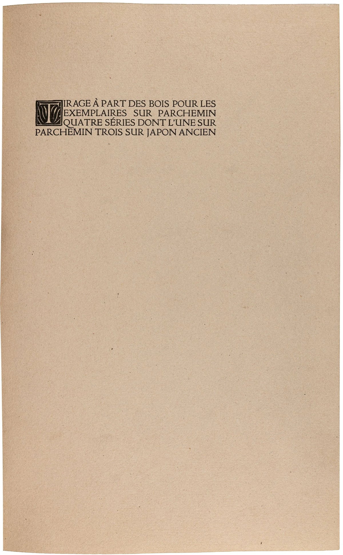 Les Églogues de Virgile, Cranach-Presse 1926, vellum copy C — title leaf of the additional suites