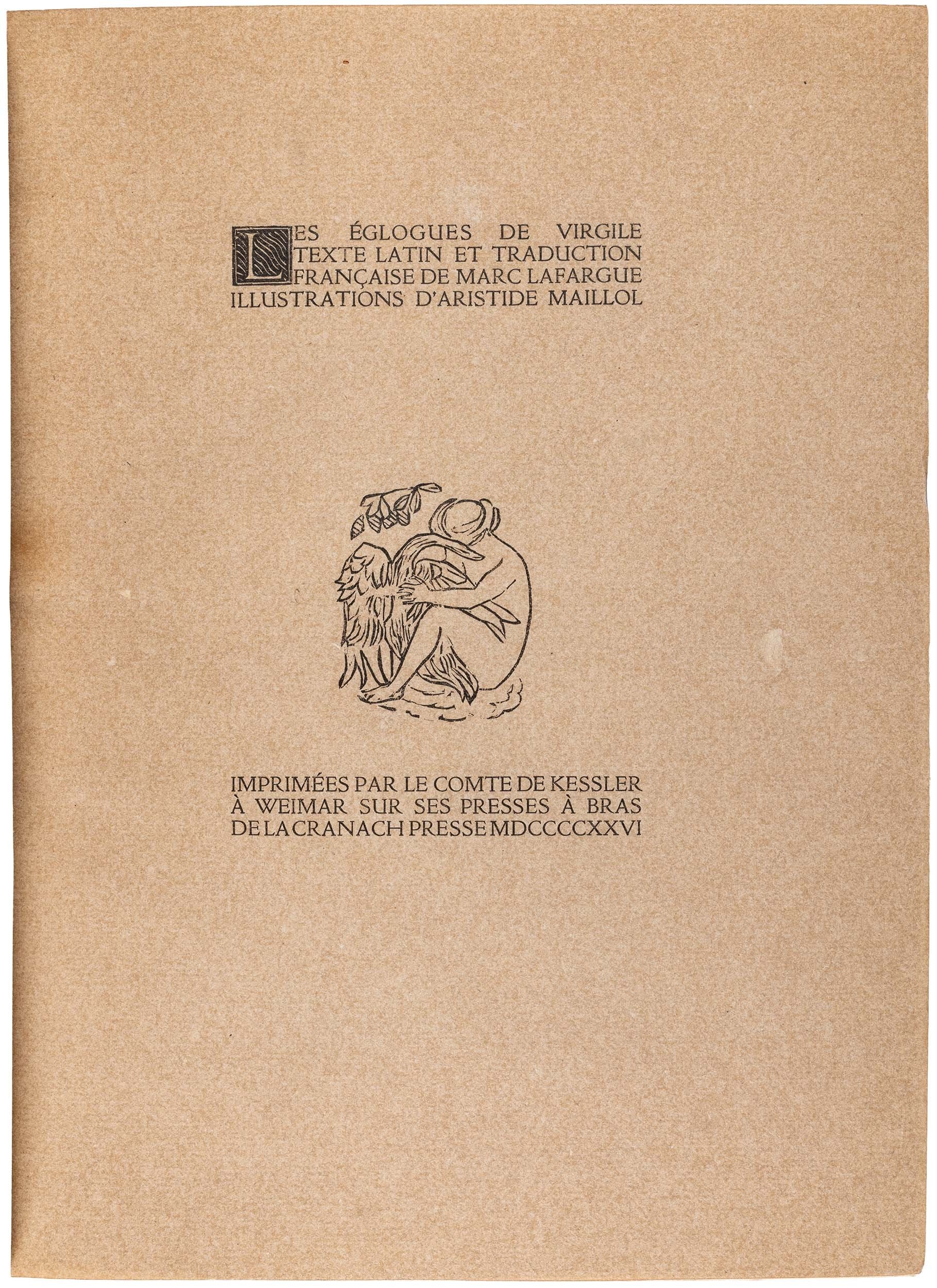Cranach Press Virgil — opening with Maillol woodcuts