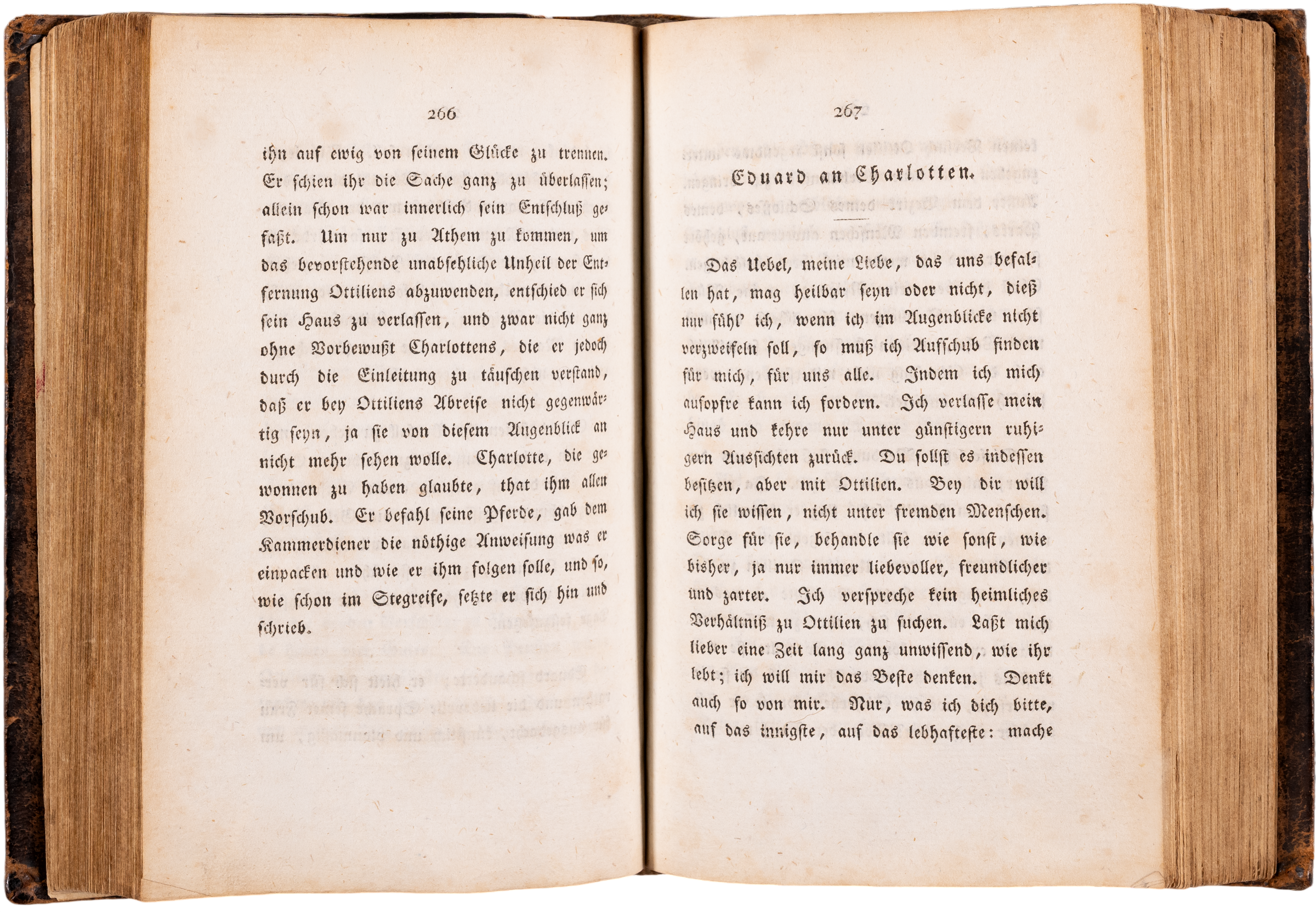 The first edition of Die Wahlverwandtschaften: Goethe's novel of elective affinities