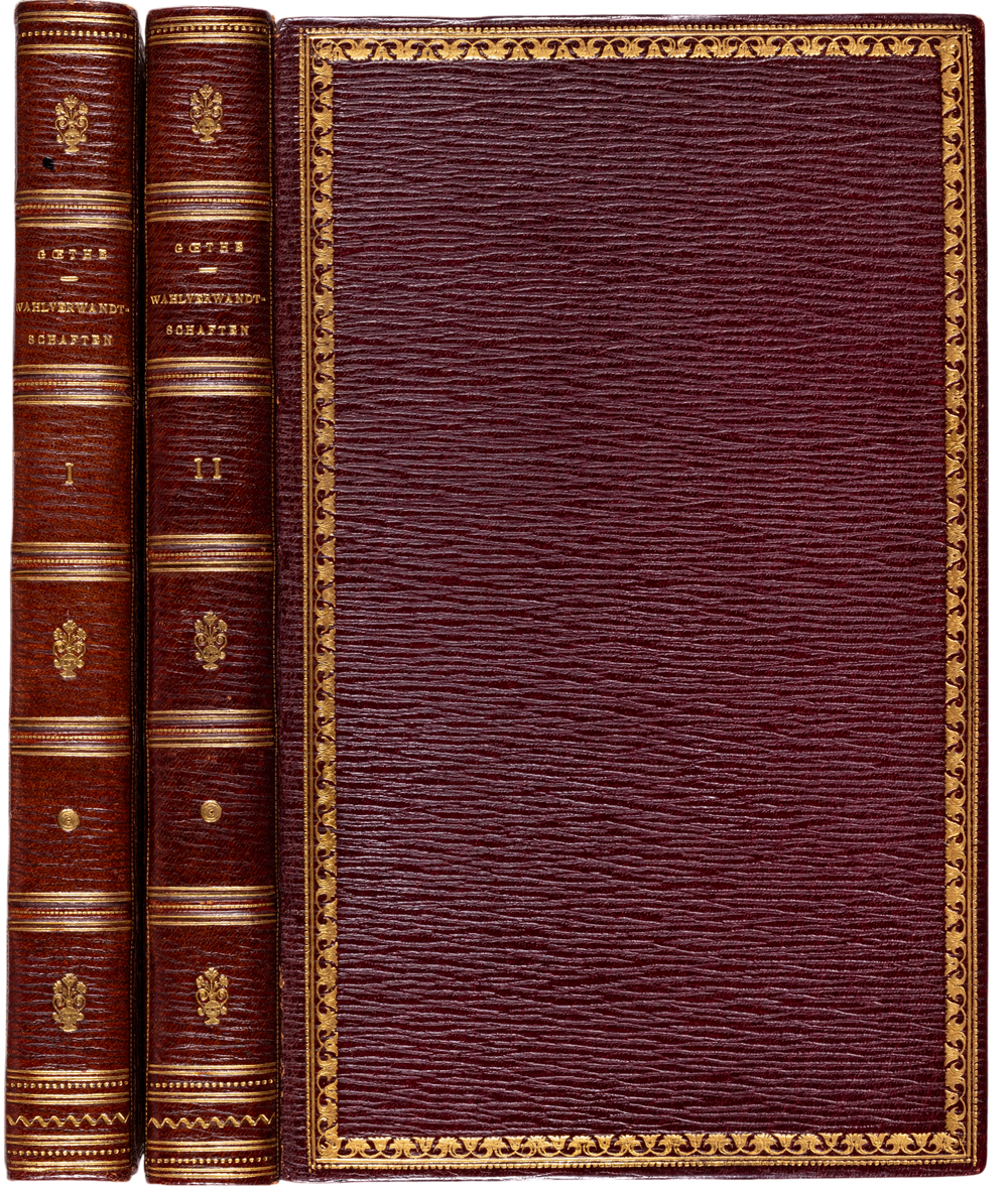 The first edition of Die Wahlverwandtschaften, in splendid signed Stroobants master bindings