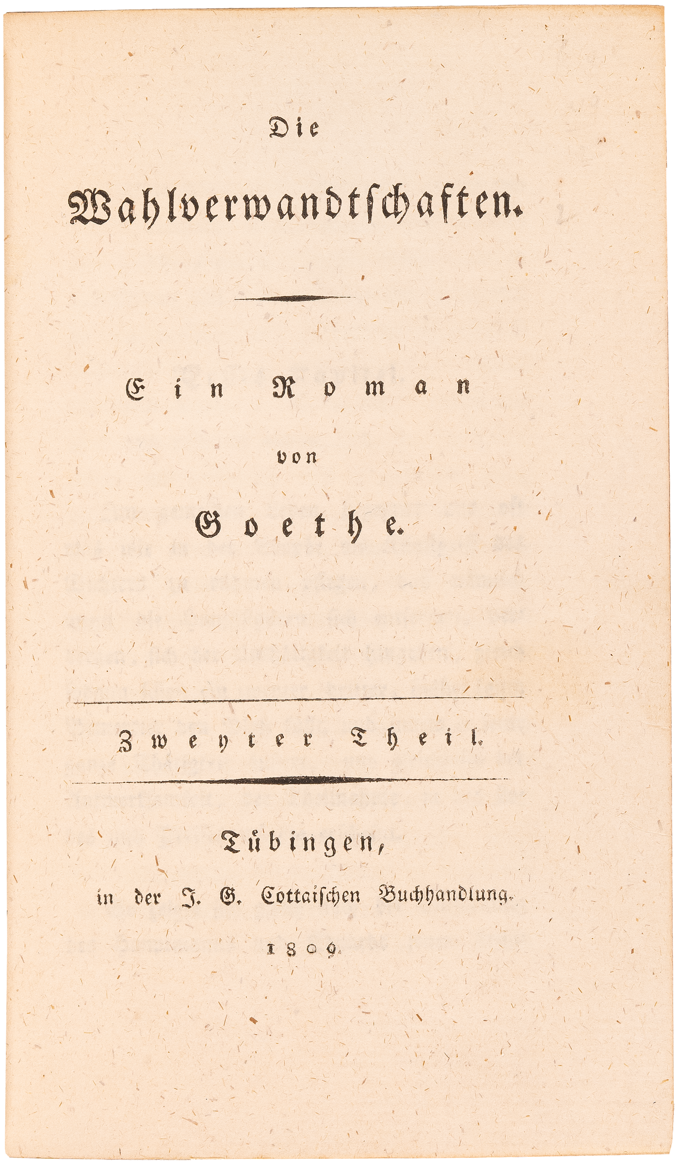 The first edition of Die Wahlverwandtschaften, in splendid signed Stroobants master bindings