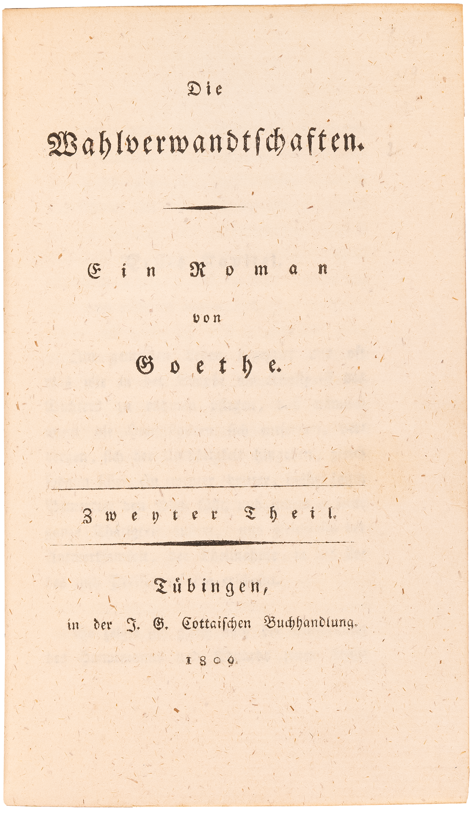 The first edition of Die Wahlverwandtschaften, in splendid signed Stroobants master bindings