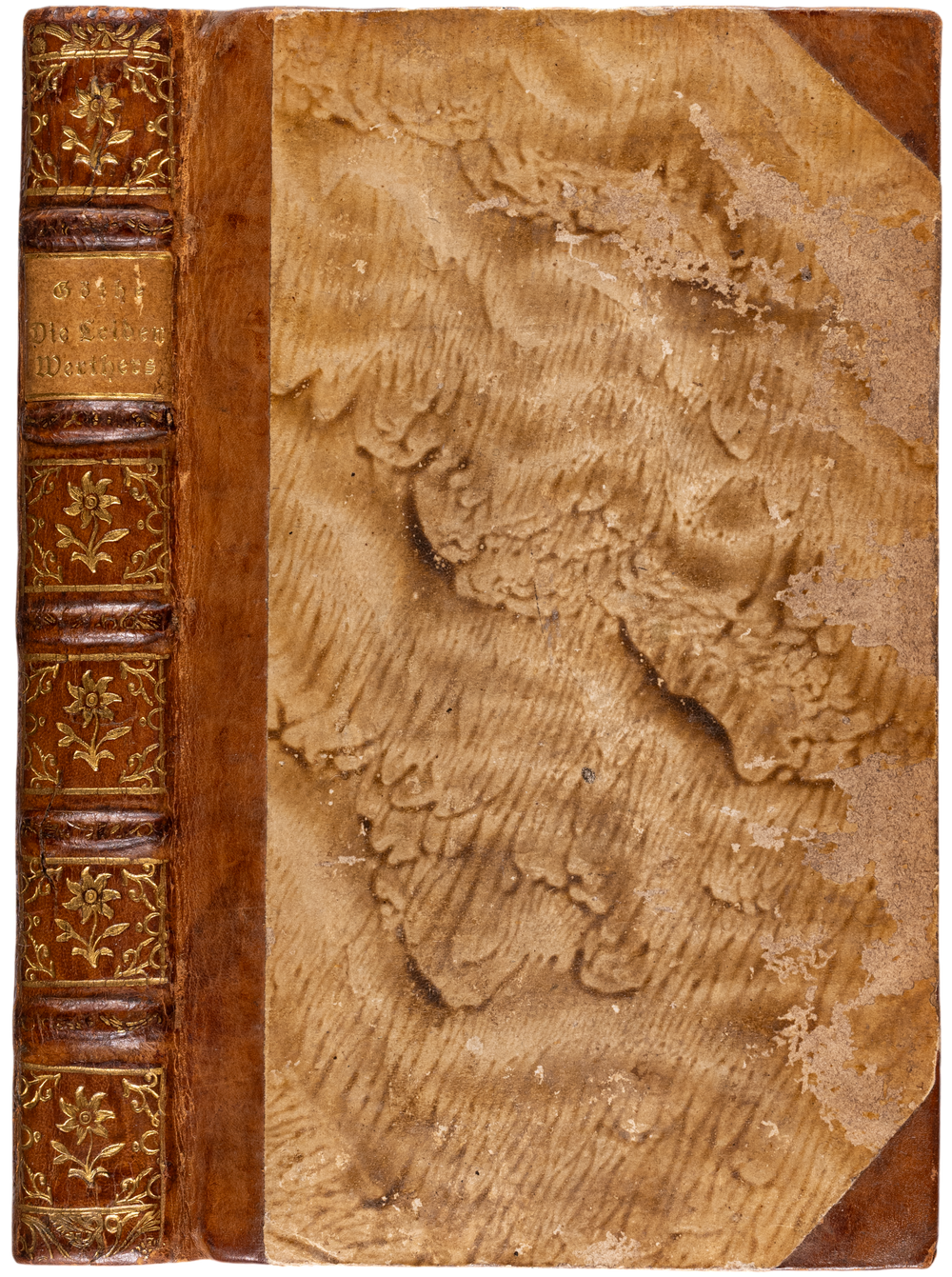 The first edition of Goethe’s Werther: among the finest copies imaginable,  in contemporary gilt half-leather