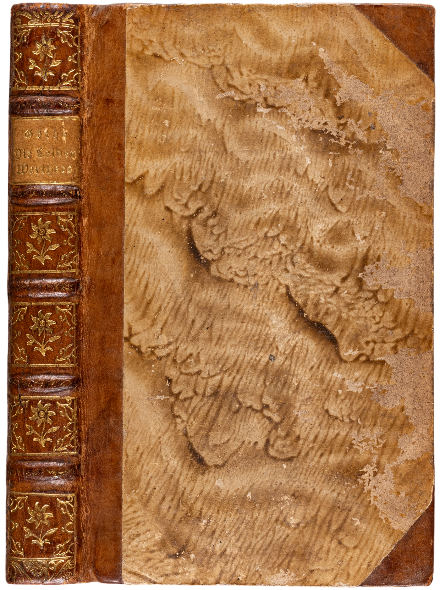 The first edition of Goethe’s Werther: among the finest copies imaginable,  in contemporary gilt half-leather