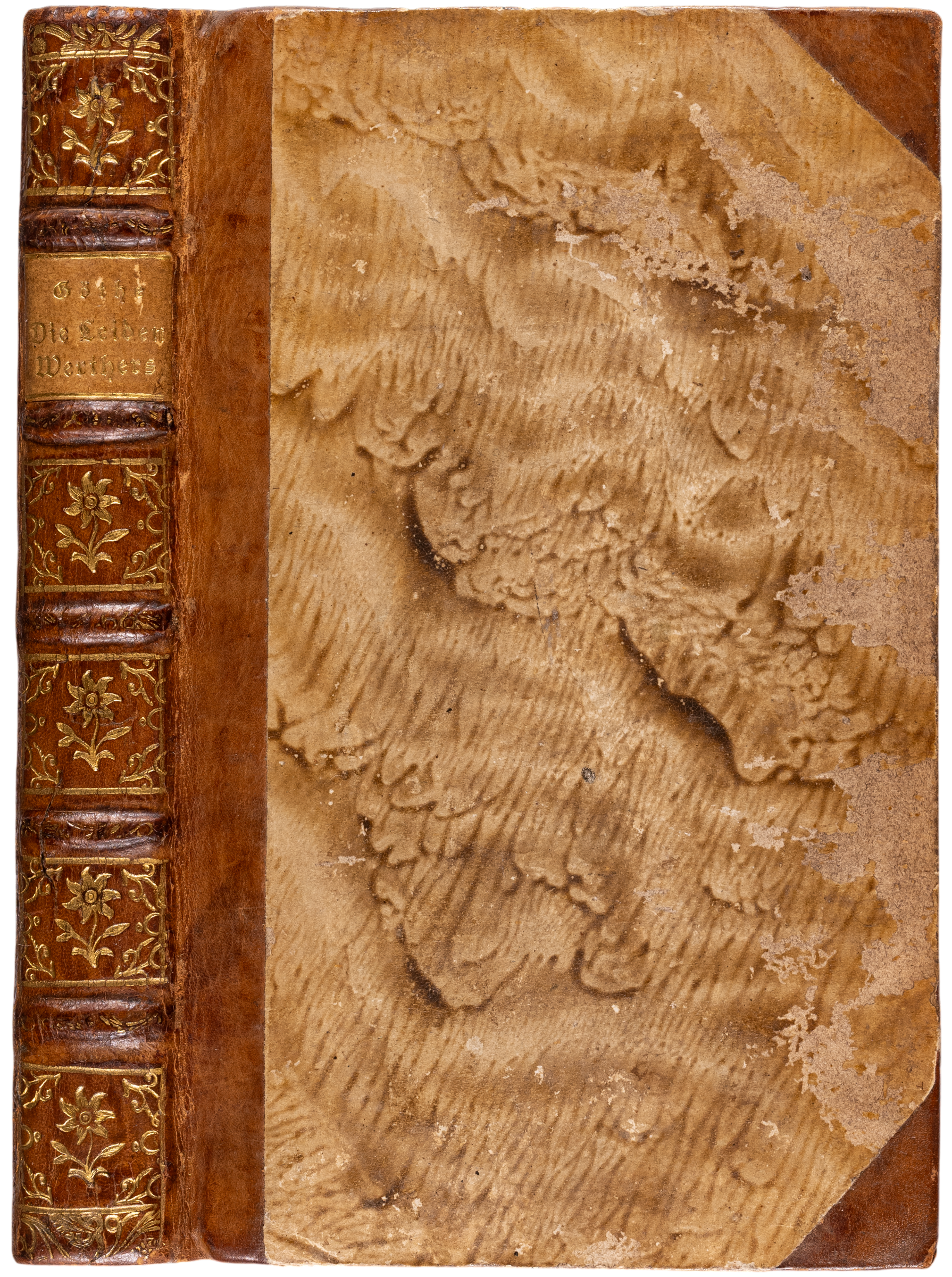 The first edition of Goethe’s Werther: among the finest copies imaginable,  in contemporary gilt half-leather