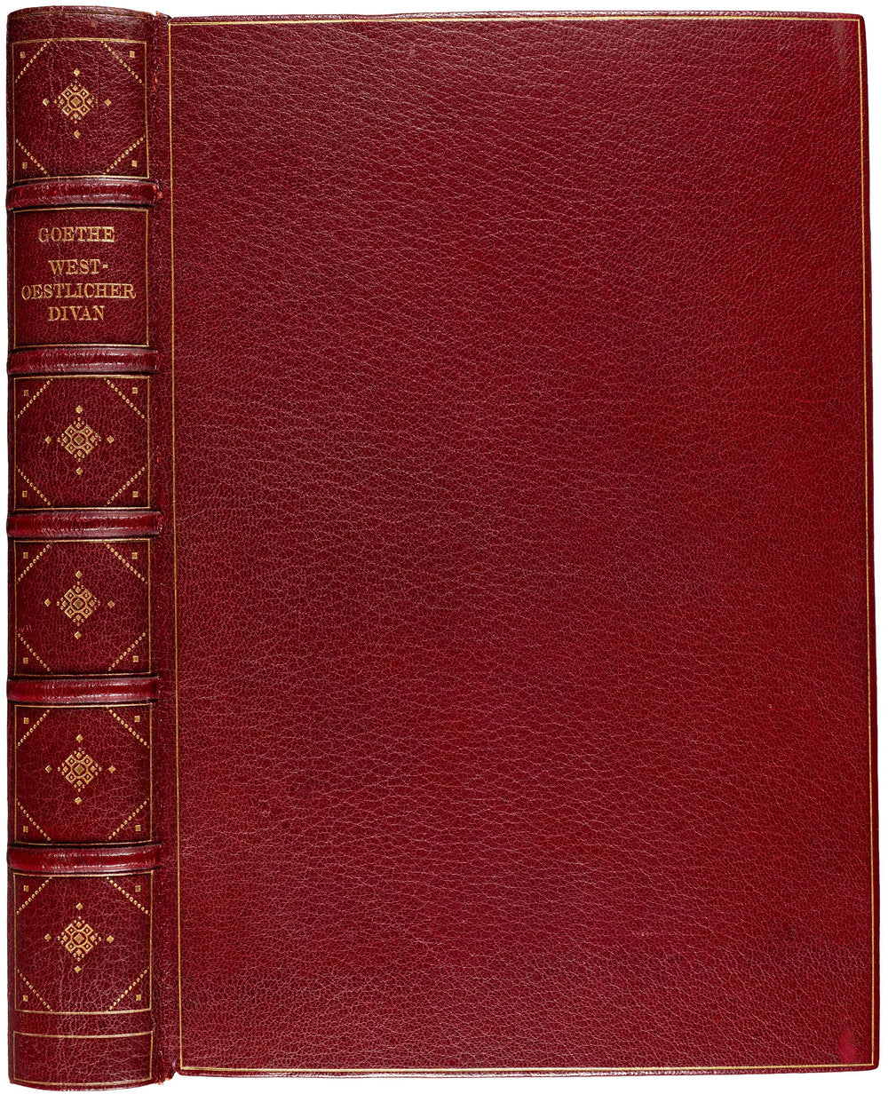 One of one hundred of the West-östlicher Divan, in a ravishing signed Carl Sonntag master binding