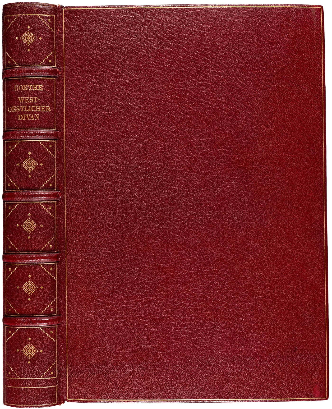 One of one hundred of the West-östlicher Divan, in a ravishing signed Carl Sonntag master binding