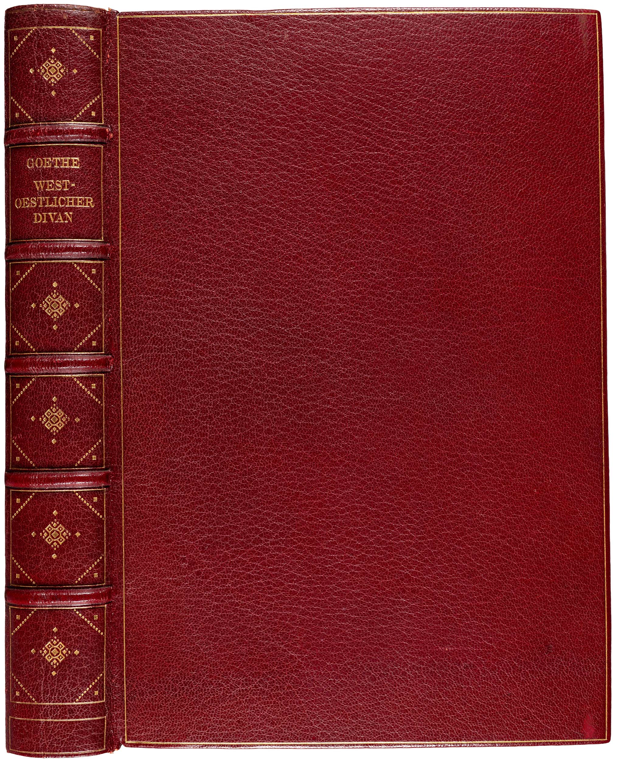 One of one hundred of the West-östlicher Divan, in a ravishing signed Carl Sonntag master binding
