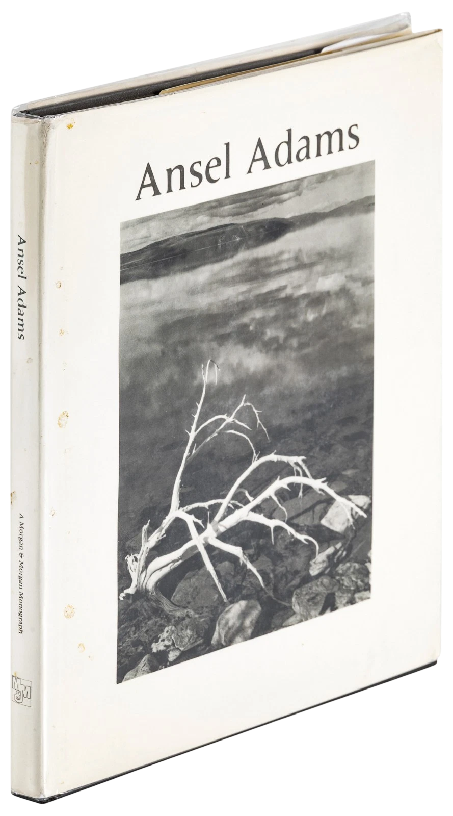 Book cover of 'Ansel Adams' with a black and white photograph of a landscape.