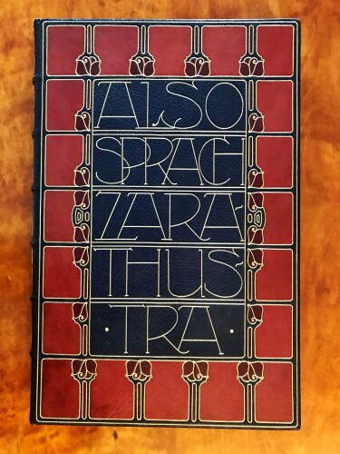 Also sprach Zarathustra 1908 — deep-blue morocco Dorfner binding, upper cover