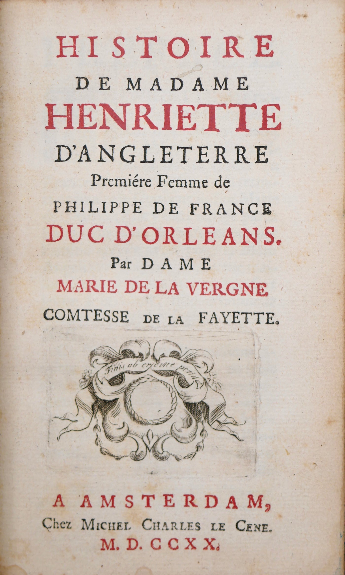 Histoire de Madame Henriette d’Angleterre