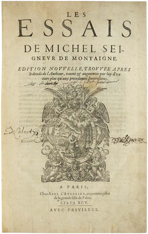 Montaigne’s Final Essais in an Elegant Rivière Binding