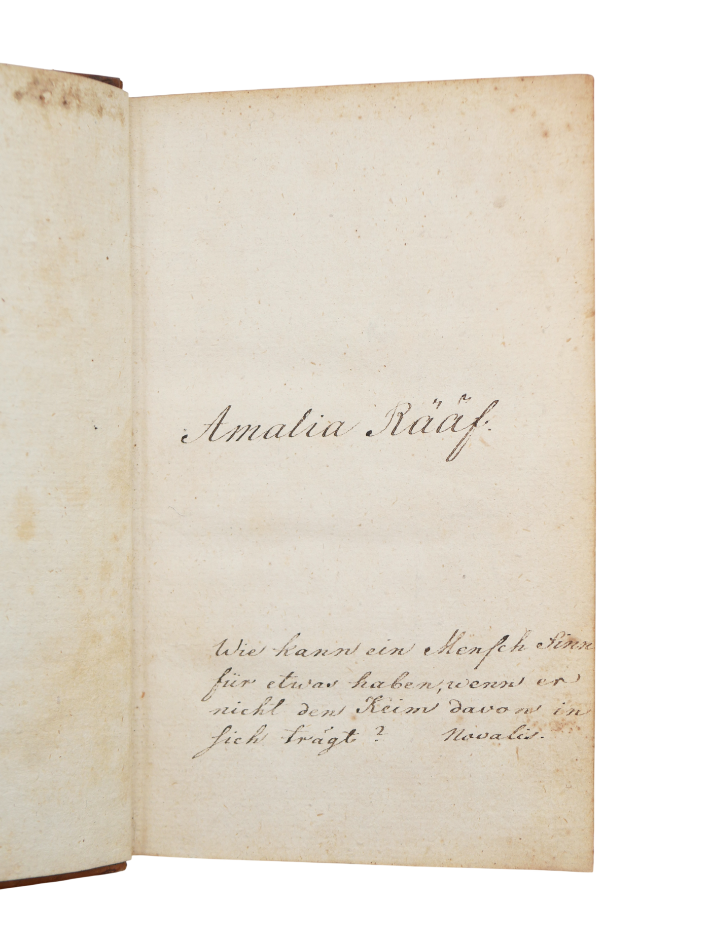 Novalis Schriften 1805 Leonhard Fredrik Rääf Copy