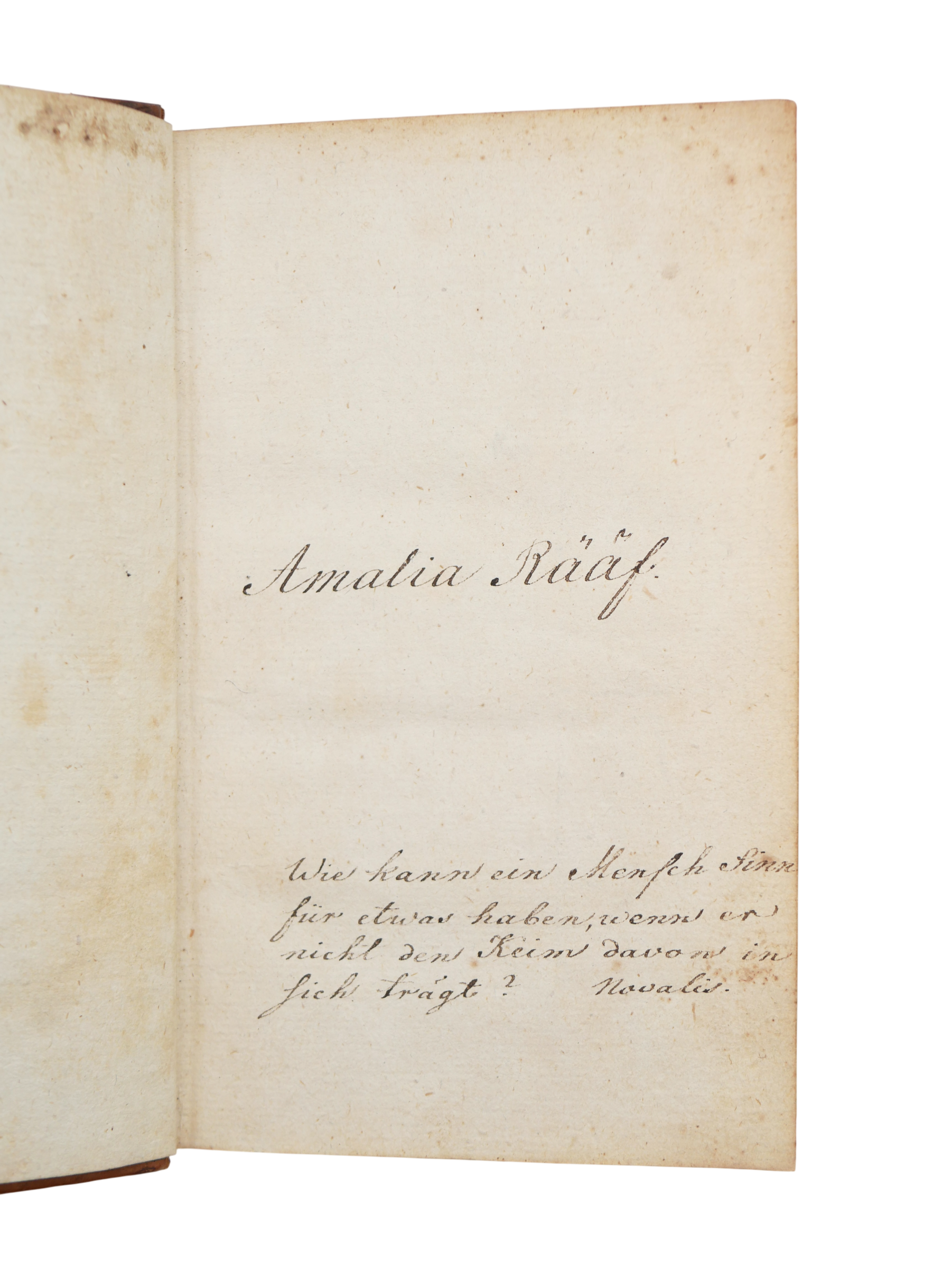 Novalis Schriften 1805 Leonhard Fredrik Rääf Copy