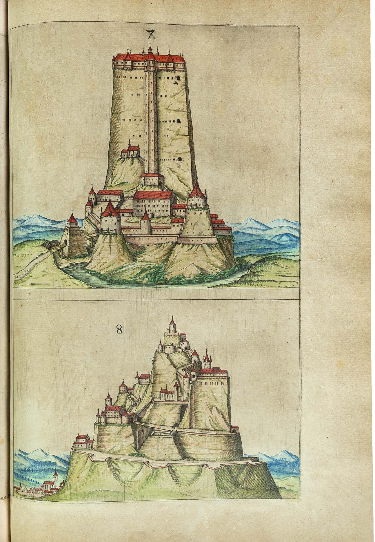 The Most Important German Treatise on Fortress Construction in a Unique Contemporary Hand-Coloured Copy