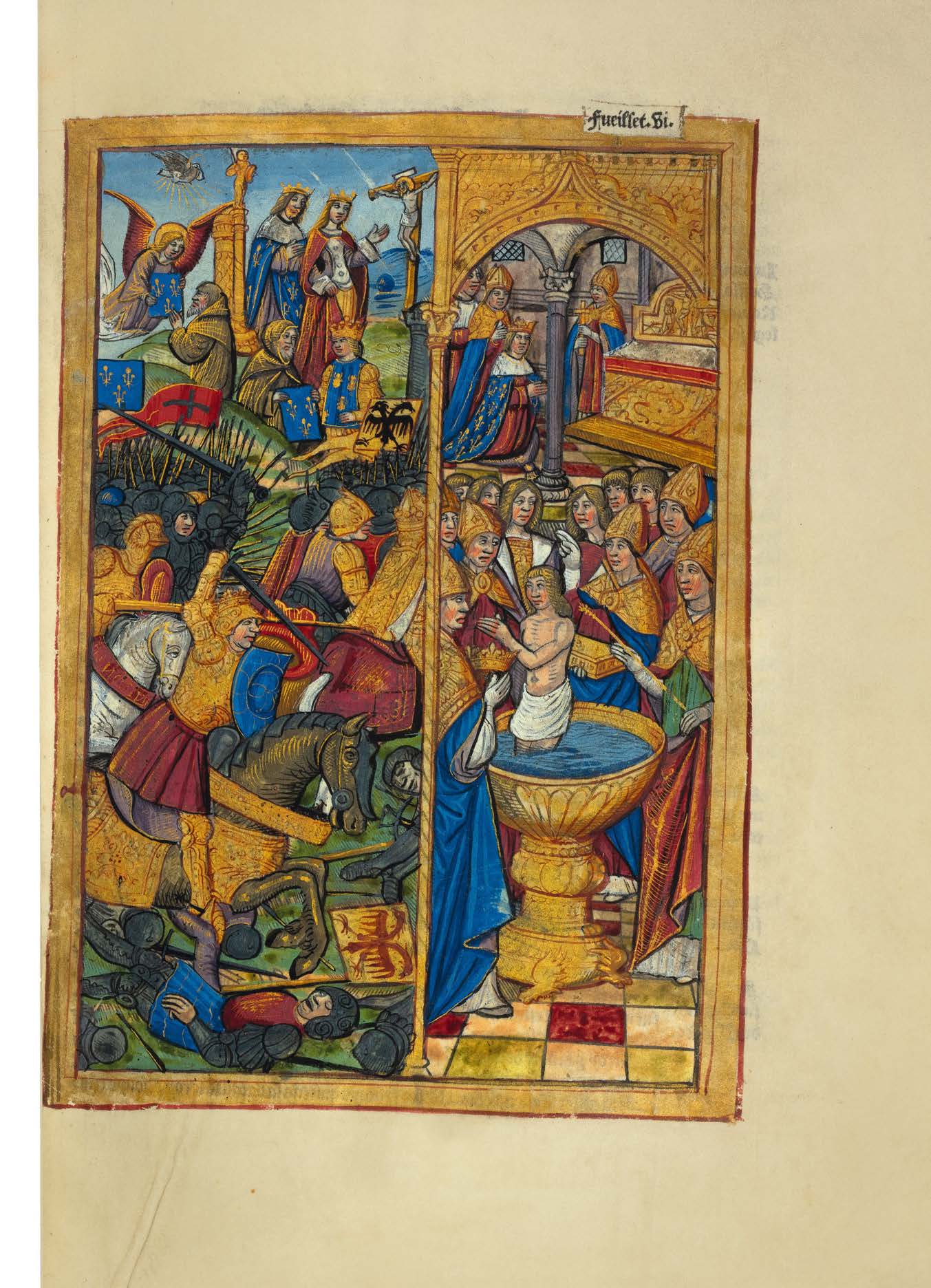The Unique Vellum Mer des Croniques Illuminated for King Francis I
